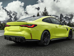 Schwarz Lackiert Spoilerlippe Heckspoiler Spoiler Passend für 4er G22 Coupe 2021+