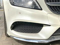 Schwarz Front Stoßstange Aero Flaps für Mercedes Benz CLS W218 C218 X218 AMG Line 2014-2018 pz61