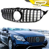 Kühlergrill Nieren Grill Chrom für Mercedes-Benz C-Klasse W205 S205 2013 2014 2015 2016 2017 2018