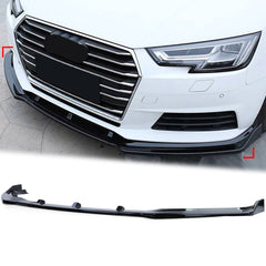 Front Stoßstange Spoiler Lippe Schwarz für Audi A4 B9 8W 2015-2019