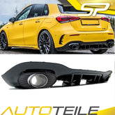 Diffusor + Schwarz Auspuffblenden für Mercedes A-Klasse W177 AMG Line A35 AMG ab 2018 di31