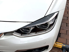 Scheinwerferblenden Böser Blick Schwarz Glanz Passend für 3er F30 F31 F80 M3 2011-2018