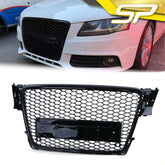 Wabengrill Sport Kühlergrill ohne Emblem Schwarz Glanz für Audi A4 B8 8K 2007 2008 2009 2010 2011