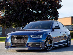 Lüftungsgitter Nebelscheinwerfer mit ROT Leisten für Audi A4 S4 B8.5 S-Line 2012-2015