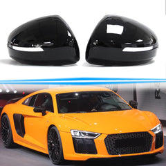 Schwarz Glanz Spiegelkappen Außenspiegelkappen für AUDI TT 8J Roadster TTS RS R8 2006 - 2014 mc54