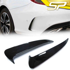 Schwarz Heck Hinten Stoßstange Flossen Flaps Canard für Mercedes W205 Limo AMG Line 2015-2021 pz19