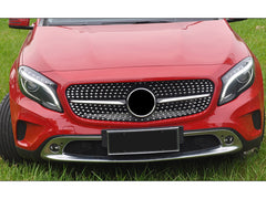 Diamantgrill Kühlergrill Schwarz Diamant Front Grill für Mercedes Benz GLA X156 2013-2016 pz138