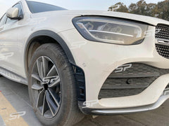 Front Stoßstange Aero Flaps Flics Glanz Schwarz für Mercedes Benz GLC X253 GLC43 AMG ab2019 pz42