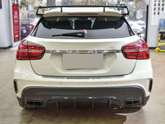 Glanz Schwarz Heck Stoßstange Aero Flaps Flossen Mercedes Benz für GLA X156 AMG Line 2013-2019 pz32