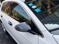 Spiegelkappen Außenspiegelkappen Carbon Optik für VW GOLF VII 7 7.5 GTI GTD R Variant