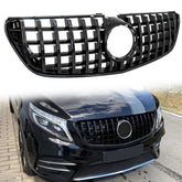 Kühlergrill Grill Schwarz GT Look für Mercedes Benz V-Klasse W447 V250 V260 V300 2014-2019