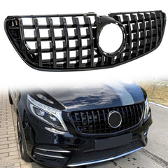 Kühlergrill Grill Schwarz GT Look für Mercedes Benz V-Klasse W447 V250 V260 V300 2014-2019