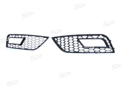 Lüftungsgitter Nebelscheinwerfer Waben Gitter Schwarz für Audi A4 B8 B8.5 Serienstoßstange 2012-2015