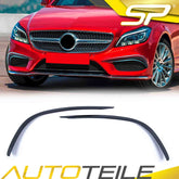 Schwarz Front Stoßstange Aero Flaps für Mercedes Benz CLS W218 C218 X218 AMG Line 2014-2018 pz61
