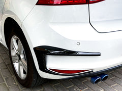 Heckstoßstange Splitter Canard Aero Flaps Spoiler Schwarz für GOLF MK7 2013-2015