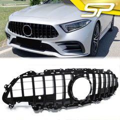Schwarz Glänzend Panamericana GT Kühlergrill Front Grill für Mercedes Benz CLS C257 2018 2019 2020 2021 2022 fg81