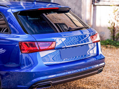 Heck Spoiler Flaps Vertikale Fenster Schwarz Glanz für AUDI A6 C7 Allroad Avant 2012-2018
