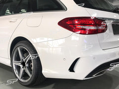 Heck Stoßstange Flossen Flaps Canards Splitter Aero Flics für Mercedes Benz C-Klasse S205 Kombi AMG Line C43 AMG 2015-2018 pz16