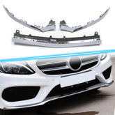 Chrom Front Spoiler Stoßstange Frontspoiler Lippe für Mercedes Benz C-Klasse W205 S205 A205 C205 AMG Line C43 AMG 2015-2018 di99