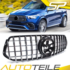 Kühlergrill Grill Panamericana GT Chrom für Mercedes GLE V167 C167 mit AMG Line ab 2019 fg92