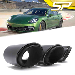Sport Auspuff Auspuffblenden Endrohre Schwarz für Porsche Panamera 2017-2022 Benzin et160
