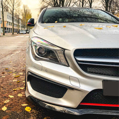 Flaps Flossen Flics Canard Matt Schwarz für Mercedes CLA C117 X117 AMG Line CLA 45 AMG 2013-2016 pz17