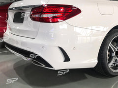 Heck Stoßstange Flossen Flaps Canards Splitter Aero Flics für Mercedes Benz C-Klasse S205 Kombi AMG Line C43 AMG 2015-2018 pz16