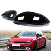 Spiegelkappen Außenspiegelkappen Schwarz für VW Golf 8 Golf VIII Ohne SideAssist 2019-2022