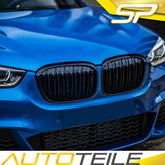 Kühlergrill Nieren Grille Frontgrill Schwarz Glanz Passend für X1 F48 2014-2019 fg52