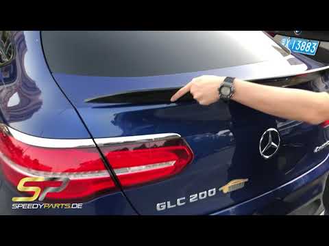 Schwarz Lackiert Spoiler Heckspoiler für Mercedes Benz GLC C253 Coupe 16-19 sp76