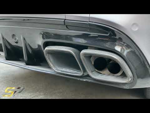 Diffusor Heckdiffusor Endrohre Schwarz für Mercedes W205 S205 C43 AMG Line OHNE ABE