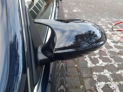 Spiegelkappen Außenspiegelkappen Schwarz Passend für 1er E81 E82 E87 E88 3er E90 E91 E92 E93 Pre-LCI
