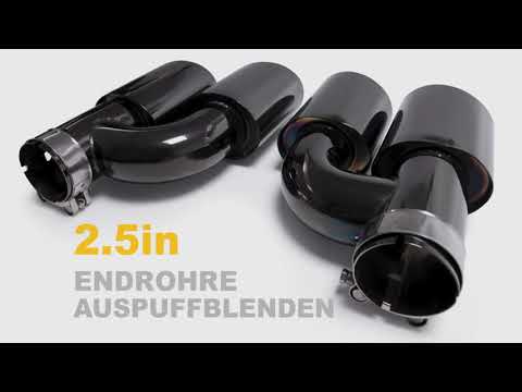Auspuffblenden Auspuff Endrohre Schwarz für AUDI A6 4G C7 A7 4G Sportback Q5 8U A4 B8 8K A5 8T