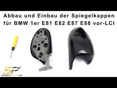 Spiegelkappen Außenspiegelkappen Carbon Fiber Passend für 1er E81 E87 E88 E82 3er E90 E91 E92 E93 pre-LCI 2006-2011