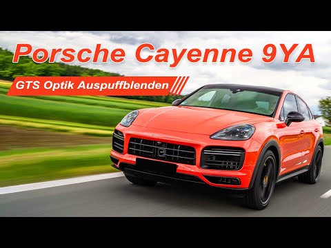 Sport Auspuff Auspuffblenden Endrohre Schwarz GTS Optik für Porsche Cayenne PO536 9YA 2018 2019 2020 2021 2022 et85
