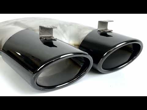 Auspuffblenden Endrohrblende Glanz Schwarz für AUDI A6 C7 Limo S Line 2015-2018