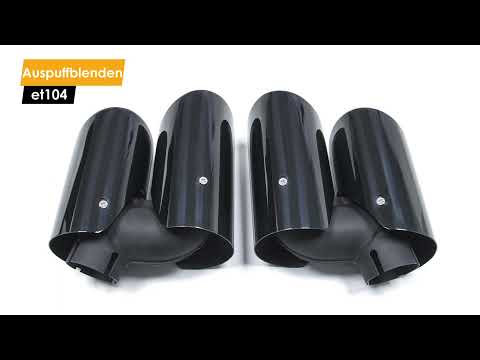 Sport Auspuff Auspuffblenden Endrohre Schwarz GTS Optik für Porsche Macan 95B 2.0T 2019-2024