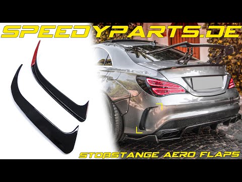 Flaps Flossen Flics Heck Stoßstange Schwarz für Mercedes CLA C117 X117 AMG Line CLA 45 AMG 2016-2019