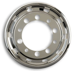 Edelstahl-Radkappen Vorderachse Auskleidungen LKW 11,75x 22,5" ET120 Breitreifen