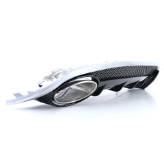 Heckdiffusor Diffusor mit Endrohren Sport Optik für Audi A4 B8 Facelift 2011 2012 2013 2014 2015