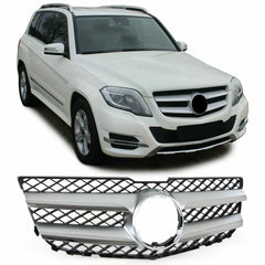Kühlergrill Frontgrill Grill Silber Chrom für Mercedes Benz GLK X204 2012-2015 MOPF