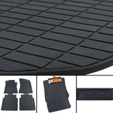 Premium Gummi Fußmatten Set 4-teilig Schwarz für Mercedes-Benz S-Klasse W220 1998 1999 2000 2001 2002 2003 2004 2005