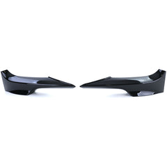 Front Spoiler Splitter Flossen Flaps Schwarz Glanz Passend für 3er E92 E93 Mit Sport Paket 2006-2010