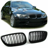 Kühlergrill Nieren Grille Grill Glanz Schwarz Passend für 3er E92 E93 2006-2009