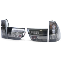 LED Klarglas Rückleuchten Schwarz Smoke Passend für X5 E53 1999 2000 2001 2002 2003