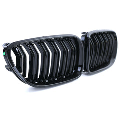 Kühlergrill Nieren Grille Grill Doppelsteg Schwarz Glanz Passend für 6er F06 F12 F13