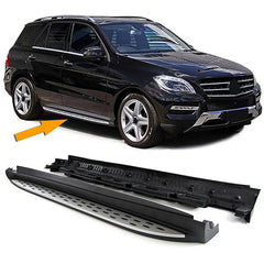 Alu Trittbretter Flankenschutz mit ABE für Mercedes Benz ML W166 ab 2011