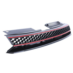 Grill Kühlergrill Wabengrill Schwarz mit Roter Leiste für VW Golf 6 auch GTI 2008-2013 Ohne Emblem