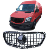 Kühlergrill Frontgrill Grill Schwarz Glanz für Mercedes W906 Sprinter Facelift 2013-2018