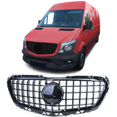 Kühlergrill Frontgrill Grill Schwarz Glanz für Mercedes W906 Sprinter Facelift 2013-2018
